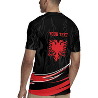 Personalized Shqipe Albania Nation Flag Rugby Jersey Kuq E Zi Tiranaproud Albanian - Wonder Print Shop