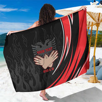 Personalized Shqipe Albania Nation Flag Sarong Kuq E Zi Tiranaproud Albanian - Wonder Print Shop