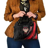Personalized Shqipe Albania Nation Flag Shoulder Handbag Kuq E Zi Tiranaproud Albanian - Wonder Print Shop