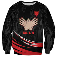 Personalized Shqipe Albania Nation Flag Sweatshirt Kuq E Zi Tiranaproud Albanian - Wonder Print Shop