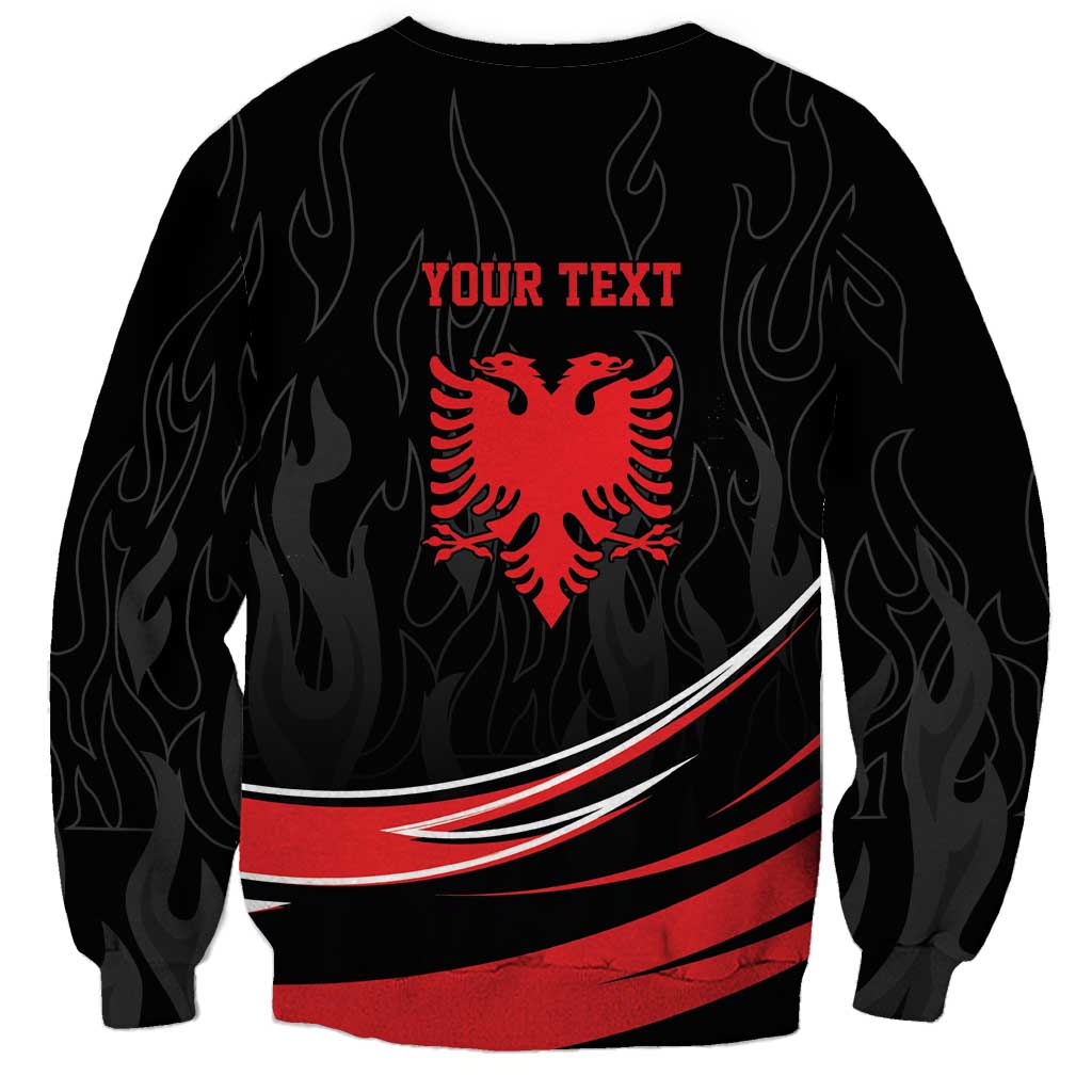 Personalized Shqipe Albania Nation Flag Sweatshirt Kuq E Zi Tiranaproud Albanian - Wonder Print Shop