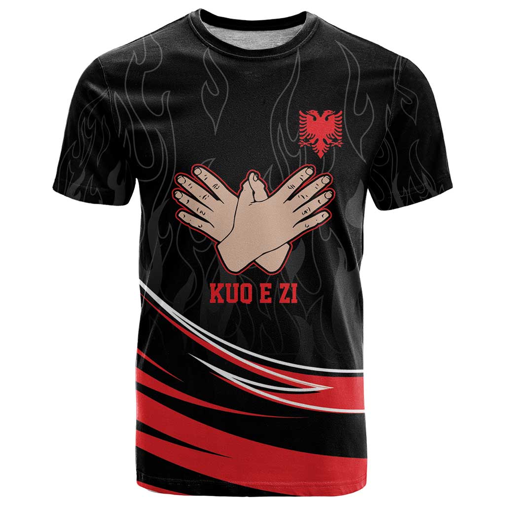 Personalized Shqipe Albania Nation Flag T Shirt Kuq E Zi Tiranaproud Albanian - Wonder Print Shop