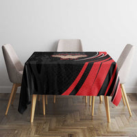 Personalized Shqipe Albania Nation Flag Tablecloth Kuq E Zi Tiranaproud Albanian - Wonder Print Shop