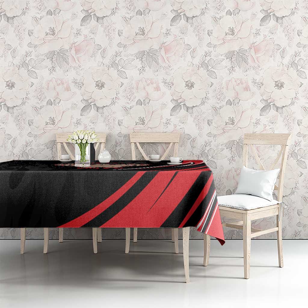 Personalized Shqipe Albania Nation Flag Tablecloth Kuq E Zi Tiranaproud Albanian - Wonder Print Shop
