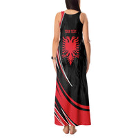 Personalized Shqipe Albania Nation Flag Tank Maxi Dress Kuq E Zi Tiranaproud Albanian - Wonder Print Shop