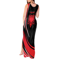 Personalized Shqipe Albania Nation Flag Tank Maxi Dress Kuq E Zi Tiranaproud Albanian - Wonder Print Shop