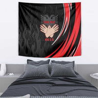 Personalized Shqipe Albania Nation Flag Tapestry Kuq E Zi Tiranaproud Albanian - Wonder Print Shop