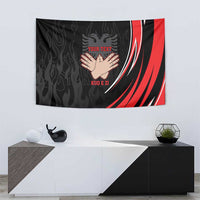 Personalized Shqipe Albania Nation Flag Tapestry Kuq E Zi Tiranaproud Albanian - Wonder Print Shop