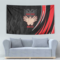 Personalized Shqipe Albania Nation Flag Tapestry Kuq E Zi Tiranaproud Albanian - Wonder Print Shop
