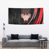Personalized Shqipe Albania Nation Flag Tapestry Kuq E Zi Tiranaproud Albanian - Wonder Print Shop