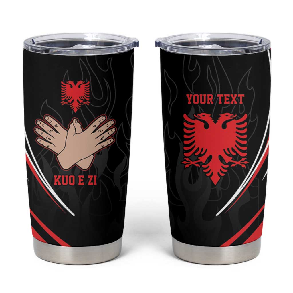Personalized Shqipe Albania Nation Flag Tumbler Cup Kuq E Zi Tiranaproud Albanian - Wonder Print Shop