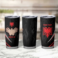 Personalized Shqipe Albania Nation Flag Tumbler Cup Kuq E Zi Tiranaproud Albanian - Wonder Print Shop
