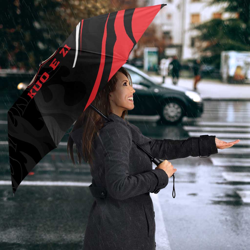 Personalized Shqipe Albania Nation Flag Umbrella Kuq E Zi Tiranaproud Albanian - Wonder Print Shop