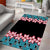 African Adenium Multiflorum Flowers Area Rug with Kente Style LT9 - Wonder Print Shop