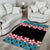 African Adenium Multiflorum Flowers Area Rug with Kente Style LT9 - Wonder Print Shop
