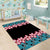 African Adenium Multiflorum Flowers Area Rug with Kente Style LT9 - Wonder Print Shop