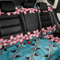 African Adenium Multiflorum Flowers Back Car Seat Cover with Kente Style LT9 - Wonder Print Shop
