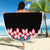 African Adenium Multiflorum Flowers Beach Blanket with Kente Style LT9 - Wonder Print Shop
