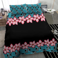 African Adenium Multiflorum Flowers Bedding Set with Kente Style LT9 - Wonder Print Shop