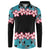 African Adenium Multiflorum Flowers Button Sweatshirt with Kente Style LT9 - Wonder Print Shop
