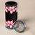 African Adenium Multiflorum Flowers 4 in 1 Can Cooler Tumbler with Kente Style LT9 - Wonder Print Shop