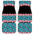 African Adenium Multiflorum Flowers Car Mats with Kente Style LT9 - Wonder Print Shop