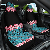 African Adenium Multiflorum Flowers Car Seat Cover with Kente Style LT9 - Wonder Print Shop