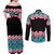 African Adenium Multiflorum Flowers Couples Matching Off Shoulder Maxi Dress and Long Sleeve Button Shirt with Kente Style LT9 - Wonder Print Shop