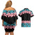 African Adenium Multiflorum Flowers Couples Matching Off Shoulder Short Dress and Hawaiian Shirt with Kente Style LT9 - Wonder Print Shop