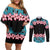 African Adenium Multiflorum Flowers Couples Matching Off Shoulder Short Dress and Long Sleeve Button Shirt with Kente Style LT9 - Wonder Print Shop
