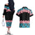 African Adenium Multiflorum Flowers Couples Matching Off The Shoulder Long Sleeve Dress and Hawaiian Shirt with Kente Style LT9 - Wonder Print Shop