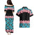 African Adenium Multiflorum Flowers Couples Matching Puletasi and Hawaiian Shirt with Kente Style LT9 - Wonder Print Shop