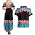African Adenium Multiflorum Flowers Couples Matching Summer Maxi Dress and Hawaiian Shirt with Kente Style LT9 - Wonder Print Shop