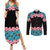 African Adenium Multiflorum Flowers Couples Matching Summer Maxi Dress and Long Sleeve Button Shirt with Kente Style LT9 - Wonder Print Shop