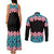 African Adenium Multiflorum Flowers Couples Matching Tank Maxi Dress and Long Sleeve Button Shirt with Kente Style LT9 - Wonder Print Shop