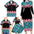 African Adenium Multiflorum Flowers Family Matching Long Sleeve Bodycon Dress and Hawaiian Shirt with Kente Style LT9 - Wonder Print Shop