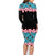 African Adenium Multiflorum Flowers Family Matching Long Sleeve Bodycon Dress and Hawaiian Shirt with Kente Style LT9 - Wonder Print Shop