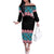 African Adenium Multiflorum Flowers Family Matching Off The Shoulder Long Sleeve Dress and Hawaiian Shirt with Kente Style - Wonder Print Shop