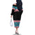 African Adenium Multiflorum Flowers Family Matching Off The Shoulder Long Sleeve Dress and Hawaiian Shirt with Kente Style - Wonder Print Shop