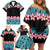African Adenium Multiflorum Flowers Family Matching Off Shoulder Short Dress and Hawaiian Shirt with Kente Style LT9 - Wonder Print Shop