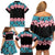 African Adenium Multiflorum Flowers Family Matching Off Shoulder Short Dress and Hawaiian Shirt with Kente Style LT9 - Wonder Print Shop