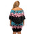 African Adenium Multiflorum Flowers Family Matching Off Shoulder Short Dress and Hawaiian Shirt with Kente Style LT9 - Wonder Print Shop