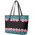 African Adenium Multiflorum Flowers Leather Tote Bag with Kente Style - Wonder Print Shop