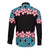 African Adenium Multiflorum Flowers Long Sleeve Button Shirt with Kente Style - Wonder Print Shop
