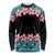 African Adenium Multiflorum Flowers Long Sleeve Shirt with Kente Style - Wonder Print Shop
