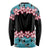 African Adenium Multiflorum Flowers Long Sleeve Shirt with Kente Style - Wonder Print Shop
