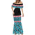 African Adenium Multiflorum Flowers Mermaid Dress with Kente Style - Wonder Print Shop