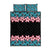 African Adenium Multiflorum Flowers Quilt Bed Set with Kente Style - Wonder Print Shop