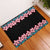African Adenium Multiflorum Flowers Rubber Doormat with Kente Style - Wonder Print Shop