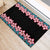 African Adenium Multiflorum Flowers Rubber Doormat with Kente Style - Wonder Print Shop